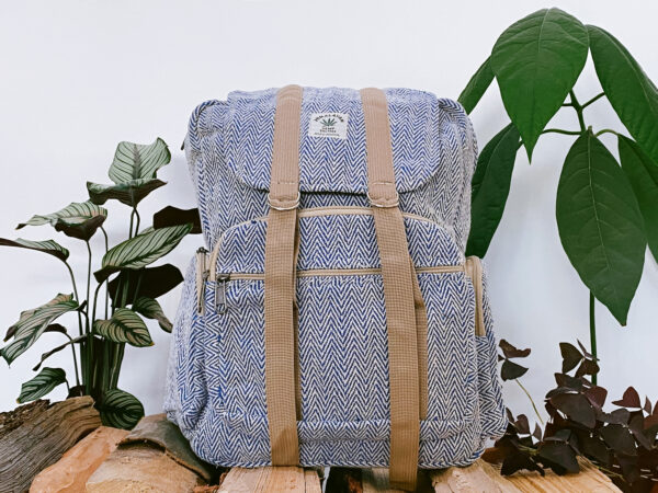 Hanf Rucksack Blau